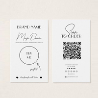 Tarjeta aromática de vela con logotipo impreso personalizado para pequeñas empresas, gracias por su tarjeta de compra, tarjeta de inserción de paquete