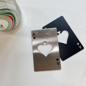 Black Silver Stainless Steel Flat Playing Card Credit Card Shaped Eco-Friendly Dishwasher <b>Safe</b> Bottle Opener Kitchen <b>Tool</b> for - Product Image 5