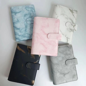 ลดแรงกระแทกต่ำ RTS แหวนเงินแบบพกพาสีชมพูหินอ่อนปกสมุดโน้ตปก A6แฟ้มงบประมาณแบบกำหนดเองสำหรับซองจดหมายเงินสด - Product Image 1