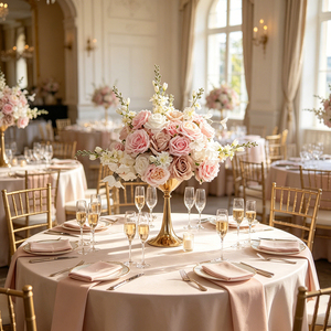 DKB Realistic Handmade Silk Artificial Rose <b>Flower</b> Ball Table Centerpiece Wedding Decoration - Product Image 1