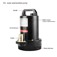 Haushalts-Kleinst-Gleichstrompumpe 12V/24V/48V/60V, Hochleistungs-Solar-Gleichstrom-Tauchpumpe mit großem Durchfluss für landwirtschaftliche Bewässerungssysteme