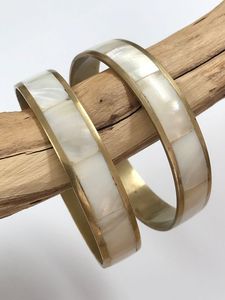 Pulsera de mosaico de nácar, brazaletes de Metal con incrustaciones de nácar, joyería India para mujeres y niñas a bajo precio - Product Image 6
