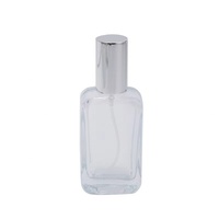 Flacon de parfum carré 35 ml pour professionnels de la beauté, en verre haut de gamme, portable, avec bouchon à vis, finition givrée et sérigraphie, vide