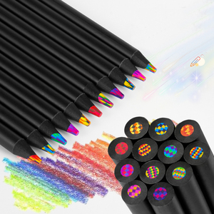 Set di Matite Colorate Personalizzate Mezza Misura 4-in-1 Arcobaleno per Promozioni - Product Image 3