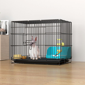Toptan siyah Metal Pet köpek sandık dayanıklı açık büyük katlanır Pet köpek kafesi - Product Image 1