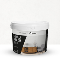 Peinture Acrylique Liquide Fabriquée en Italie Respectueuse de l'Environnement Stuc Décoratif Blanc Mat Imperméable Premium Facile à Appliquer au Pinceau