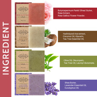 Sabun Mandi Wajah Buatan Tangan dengan Minyak Esensial Lavender Rose yang Melembapkan dan Menghidrasi, untuk Hotel dan Rumah, Sabun Tangan Granul Matte.