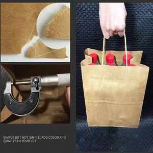 En 2024, la Fábrica Ofrece Bolsas de Papel Kraft Reutilizables con Logotipos Personalizados, Ecológicas, Duraderas y Perfectas para Empacar - Product Image 6