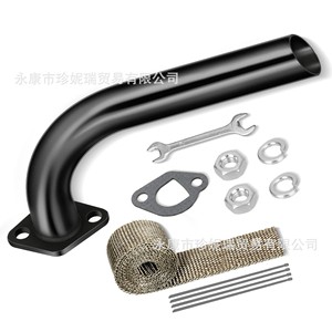 Tubo de escape de acero para Go-kart Predator 212cc CT200U MB200 con junta y tornillos para reparación de motocicletas todoterreno - Product Image 5
