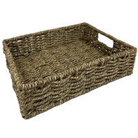 Panier en rotin d'herbe de mer tissé à la main, cuisine végétale en osier, panier de rangement en Jute décoratif, vente en gros