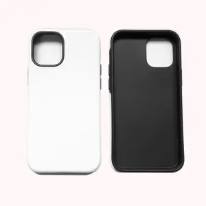 TPU 2 in 1 Case Sublimation PC Wholesale 3D for Iphone 12 2 in 1 Mobile Back Cover Plastic Opp Bag Customized Ex-work Price