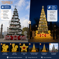 Décoration de Noël géante TOPREX, étoile LED 3D, résistante aux intempéries, qualité professionnelle, pour extérieur, rue, festival, centre commercial, projet de décoration