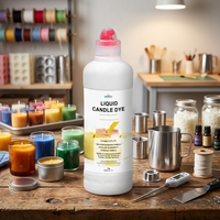 Colorant Concentré Liquide pour Bougies 1kg, Soluble dans l'Huile, pour Bricolage Artisanat, Cire de Soja, Cire de Coco, Facile à Mélanger, Faible Consommation