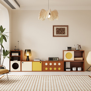 Meuble <span class=keywords><strong>TV</strong></span> modulaire de luxe léger chinois en gros pour salon d'appartement, en bois - Product Image 2