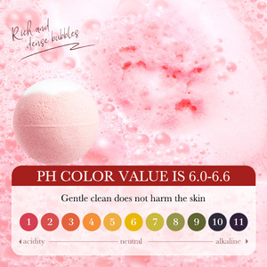 Venta al por mayor bombas de sal de baño rosa baño de burbujas orgánico piel Natural hidratar Bola de baño de sal marina - Product Image 5