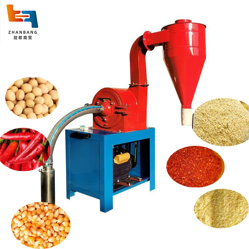 Máquina de molienda de granos/molinillo de maíz/molinillo de polvo de maíz para alimentación de pollos