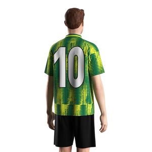 Maillot de football brodé avec col polo à patte en V et tissu respirant thermorégulateur pour les matchs et les événements pour supporters - Product Image 4