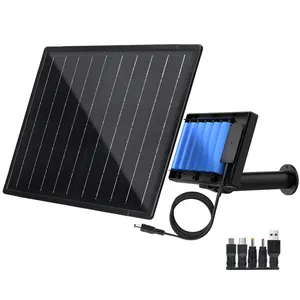 Solar Panel For Security Camera Built In 18000mAh Battery DC Type C Plug 12V 16W Outdoor Waterproof IP67