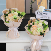 Bouquet de mariage de roses éternelles conservées de vente chaude pour la remise des diplômes, la Saint-Valentin et les cadeaux de Noël