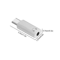 Adaptador de Audio USB Tipo C a 3.5mm, Adaptador Auxiliar Tipo C a 3.5mm para Auriculares, Compatible con iPhone 15, Samsung Galaxy S24, S23 Ultra