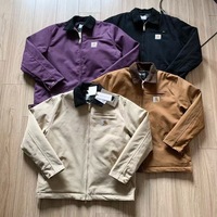 Blouson bomber court en toile kaki 100 % coton, coupe ajustée, style japonais, avec fermeture éclair, coupe-vent, col vintage, modèle J01 transfrontalier