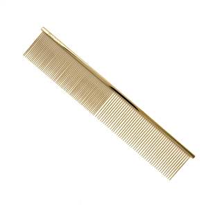מסרק מקצועי מפלדת אל-חלד בצבע זהב 190 מ\\\"מ לניקוי וטיפוח כלבים וחתולים - Product Image 5