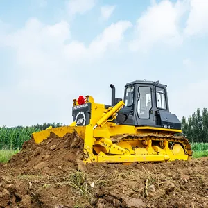 China mini pequeña máquina de bulldozer sobre orugas 180hp 220hp 320hp bulldozer con rastrillo de raíz para la venta