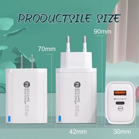 Chargeur rapide pour téléphone portable USB Type C 65W, prise EU US UK, adaptateur de voyage USB-C 65W pour Samsung/Xiaomi/Huawei