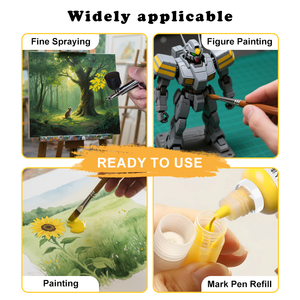 Ensemble de peinture <span class=keywords><strong>acrylique</strong></span> prémélangée avec pinceau pour débutants-Faible quantité minimale de commande, couleurs non toxiques prêtes à l'emploi avec accessoires de peinture - Product Image 5