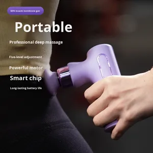 Mini pistola de masaje muscular profundo de cuerpo completo con logotipo personalizado de vibración pequeña para aliviar el dolor profesional para hombres y mujeres atletas - Product Image 2