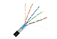 HUISHENG 305M 1000FT Kabel Jaringan CCA Cat5 Cat5e PVC+PE Jaket Tahan Air Tahan Panas Luar Ruangan Teknik UTP/FTP/SFTP Hitam
