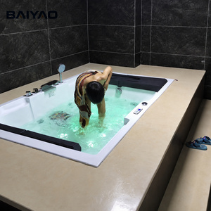 <span class=keywords><strong>Baignoire</strong></span> Jacuzzi à Hydrothérapie en Acrylique pour Deux Personnes, Intégrée au Mur, pour Salle de Bain - Product Image 4