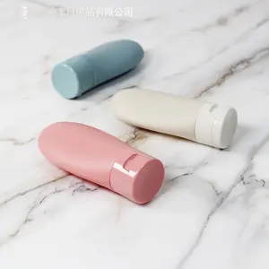 Botol Flip tutup plastik peras PE 60ML, untuk Losion kosmetik