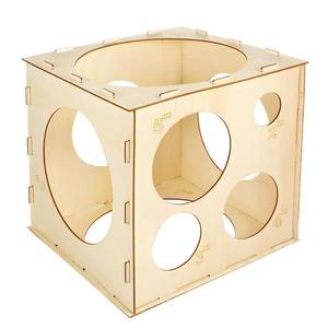 Pllieay Boîte <span class=keywords><strong>cube</strong></span> pliable en <span class=keywords><strong>bois</strong></span> de 9 tailles pour décorations de ballons, arches de ballons, colonnes de ballons (2 à 10 pouces) - Product Image 3