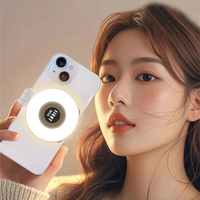 Lampe annulaire LED magnétique pliable W50 pour photographie mobile, enregistrement vidéo, maquillage, lumière à clipser pour appareil photo