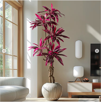 OH ARTS Arbre artificiel en bois de fer brésilien, style naturel, haute qualité, verdure réaliste en pot, décoration intérieure et extérieure pour la maison et le bureau