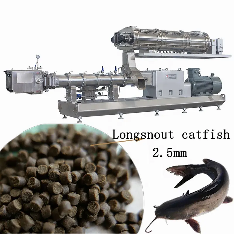 2-8 tấn mỗi giờ Công suất nuôi cá thiết bị hoàn chỉnh máy đùn nổi cá dây chuyền sản xuất thức ăn thủy sản máy đùn