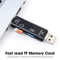 Lector de tarjetas OTG 5 EN 1 Micro USB Tipo C Lector de tarjetas de memoria para computadora Smartphone