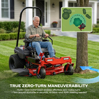 Traktor Pemotong Rumput Zero Turn 46-50 Inch ZTR dengan Dek Las, Mesin Pemotong Rumput Komersial untuk ATV