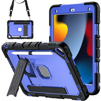 Étui robuste antichoc avec support, porte-crayon et dragonne pour tablette iPad 7e, 8e et 9e génération 10,2 pouces – Vente en gros