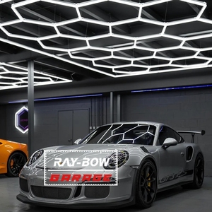 Cá tính tự làm hình lục giác hình dạng đèn chùm <span class=keywords><strong>LED</strong></span> tổ ong văn phòng Internet cafe phòng tập thể dục công nghiệp loại trần ánh sáng mặt dây chuyền - Product Image 2