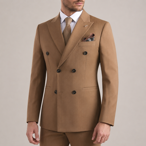 Completo da Uomo <span class=keywords><strong>Blu</strong></span> Navy <span class=keywords><strong>Doppiopetto</strong></span> a Righe Sottili 3 Pezzi: Blazer, Gilet e Pantaloni - Ideale per Matrimoni, Cerimonie, Gala, Business, Feste e Eventi Formali - Vendita all'Ingrosso - Product Image 1