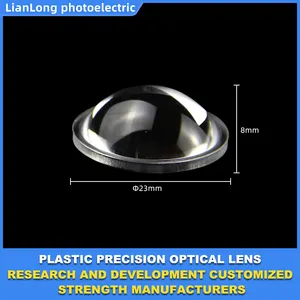 Proiettore speciale tasca convessa singola lente in plastica acrilica ottica proiettore PMMA lente convessa lente d'ingrandimento ottica in plastica