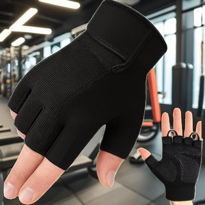 Guantes de Gimnasio Transpirables BEAST RAGE de PU para Levantamiento de Pesas, Ciclismo, Antideslizantes, con Palma Acolchada, Medios Dedos, Unisex - Product Image 2