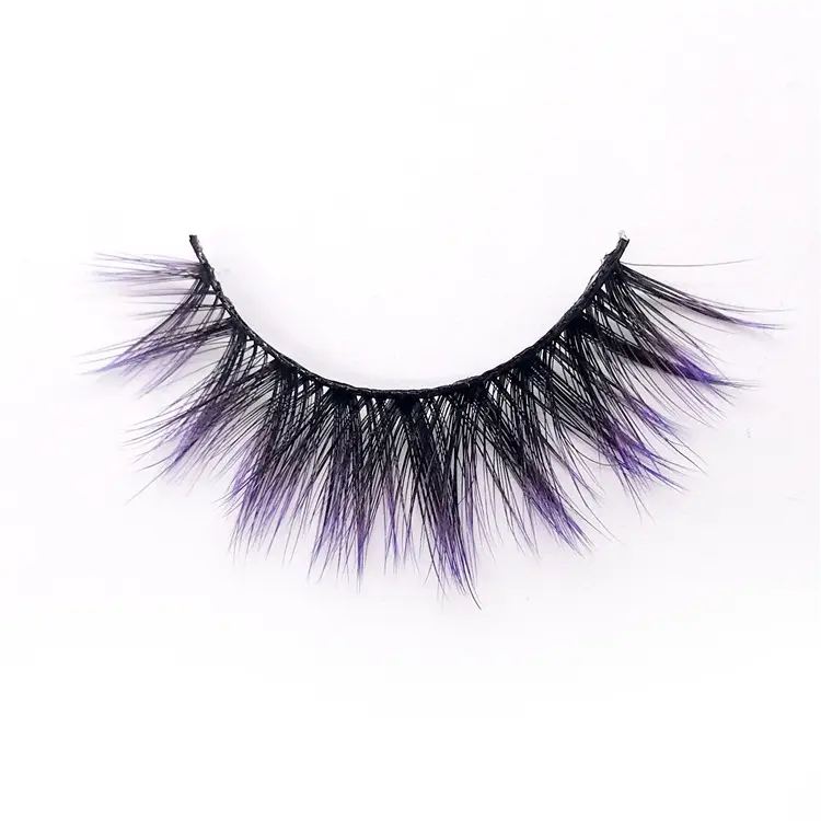 China Wholesale colorful Cheap Luxury color Mink private label mink lashes super fluffy 25mm colored mink eyelashes