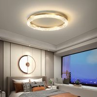 Plafonnier de salle à manger rond simple et luxueux, luminaire LED en acrylique pour chambre principale, ambiance cosy et romantique, idéal pour salon