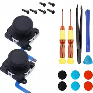 HONSON Replacement Repair Parts Kit 3d Joystick Repair Parts Replacement Switch Joy Con Controller 19 in 1 for Nintendo HS-SW964