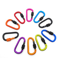 Promotion : Mousqueton en aluminium en forme de D, personnalisable avec logo gravé, mousqueton coloré en aluminium, boucle métallique pour les voyages en extérieur