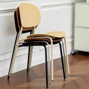 Wholesale Factory Price Saving Space White Kitchen Restaurant Plastic Seat Metal Legs Modern Stackable Cafe Nordic Dining <strong>Chair</strong> - Product Image 3