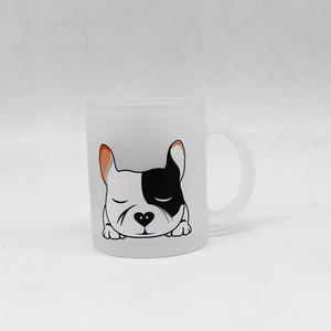Tasse en verre dépoli avec motif de <span class=keywords><strong>bouledogue</strong></span> français-Parfait pour les boissons à la maison et au bureau - Product Image 2